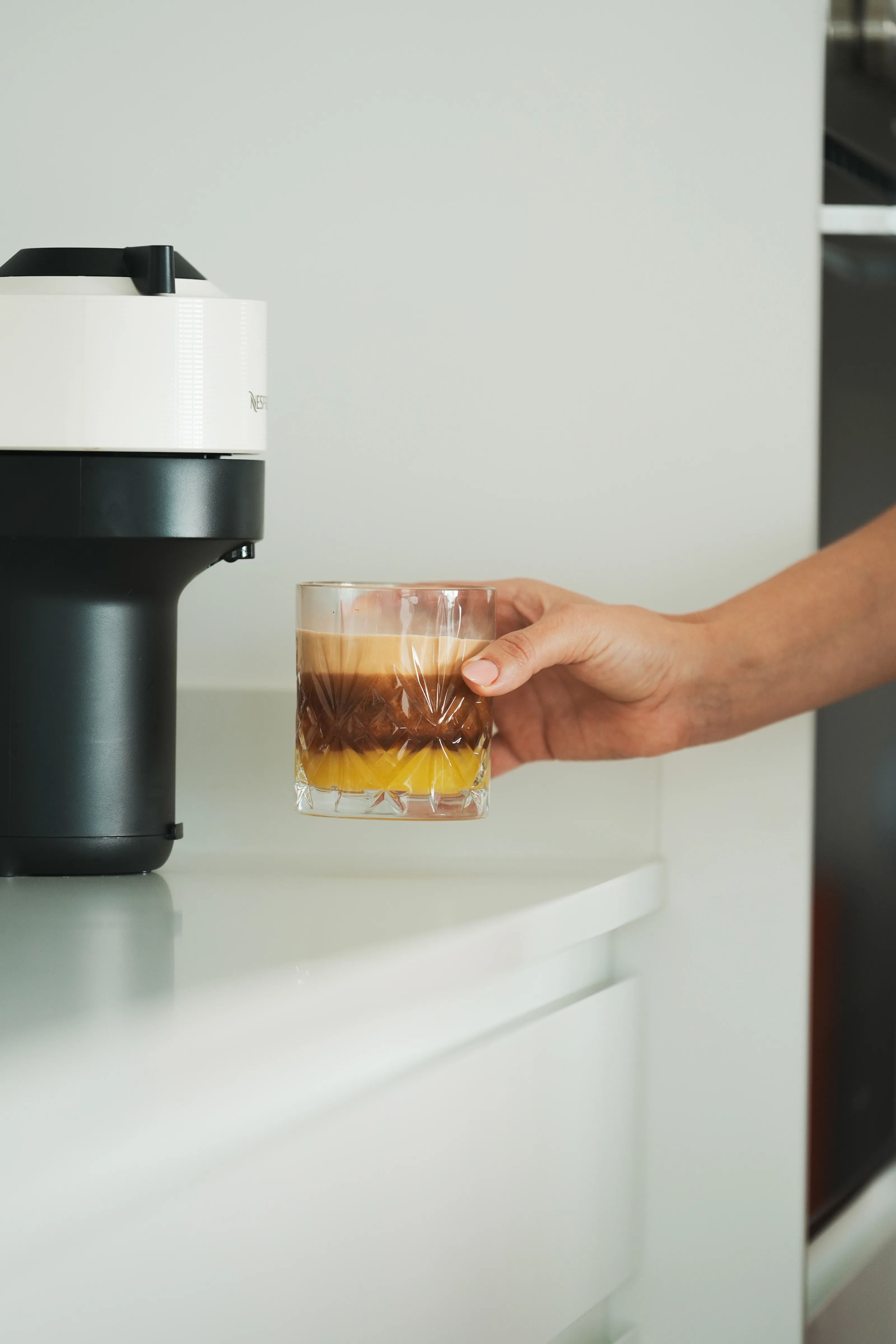 A fresh coffee, poured the moment guests arrive