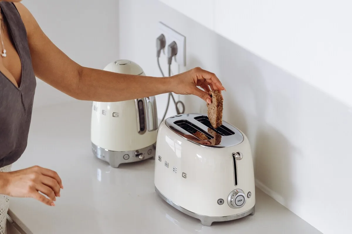 A kitchen detailed down to the SMEG appliances